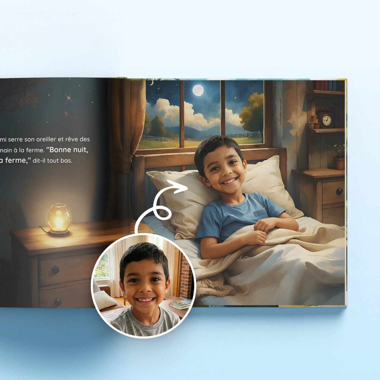 Le garçon explore la ferme