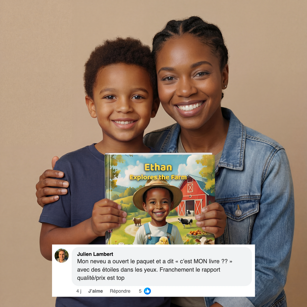 Le garçon explore la ferme